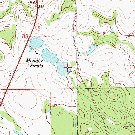 Topographic Map of Clifton Maddox Dam, AL