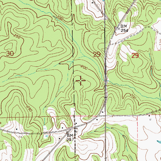 Topographic Map of Hillcrest Pond Number 1 Dam, AL