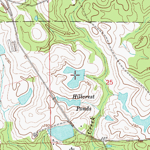 Topographic Map of Hillcrest Pond, AL