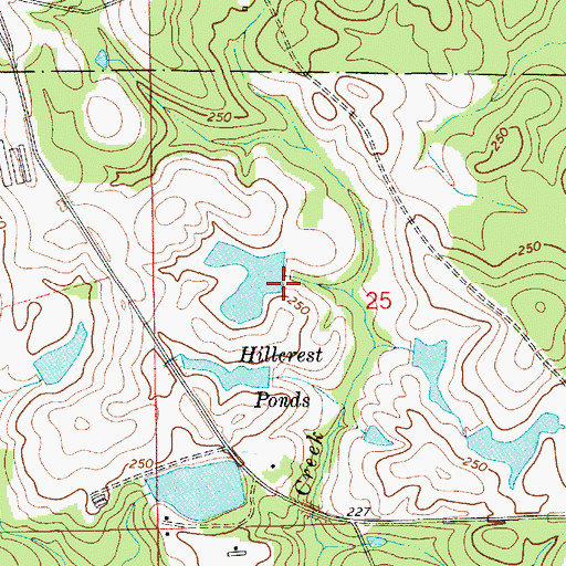 Topographic Map of Hillcrest Pond Number 2 Dam, AL