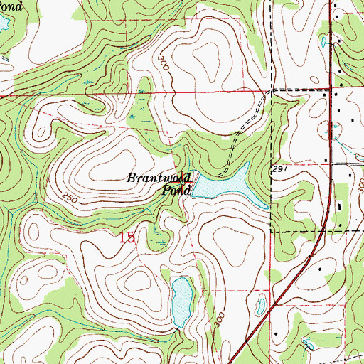 Topographic Map of Robert Brantley Dam, AL