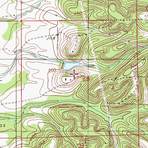 Topographic Map of J M Gentry Dam, AL