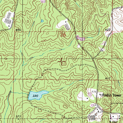 Topographic Map of Rice Dam, AL