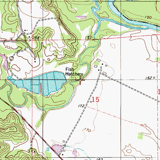Topographic Map of Marion Fish Hatchery Number Two P, AL