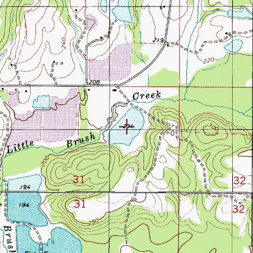 Topographic Map of Murphy Averette Lake, AL
