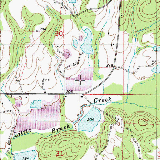 Topographic Map of Lenson Montgomery Lake Number 2, AL