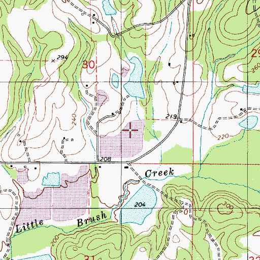 Topographic Map of Lenson Montgomery Dam Number 2, AL
