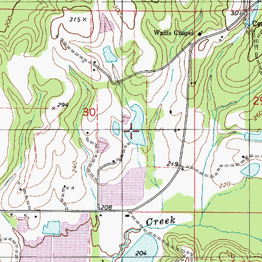 Topographic Map of Lenson Montgomery Dam Number 1, AL