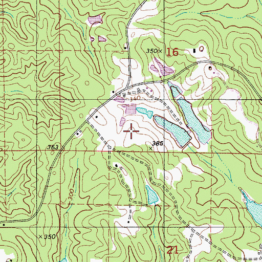 Topographic Map of Mike Wurm Dam, AL