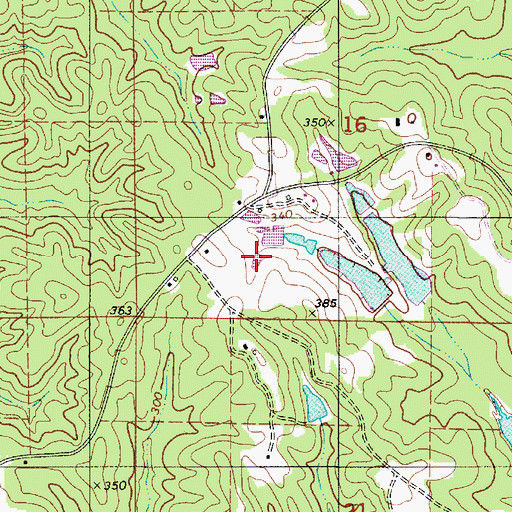 Topographic Map of Thomas Lake, AL