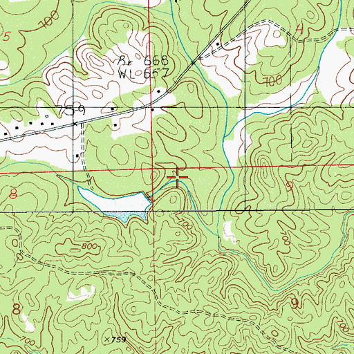 Topographic Map of C W Gaston Dam, AL