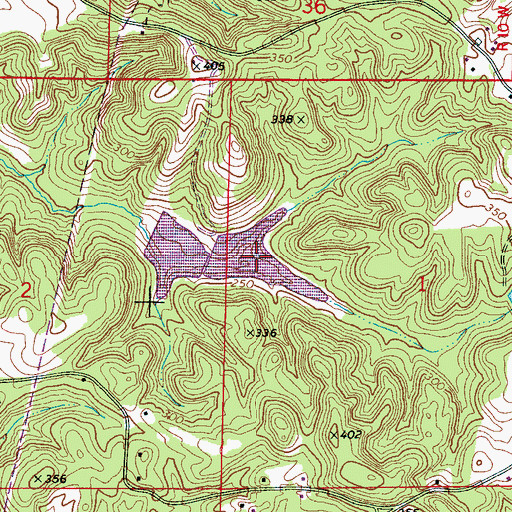 Topographic Map of Jack Duke Lake, AL