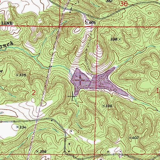 Topographic Map of Lake Duke Lower, AL