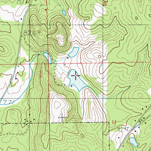 Topographic Map of Griffin Harris Lake, AL