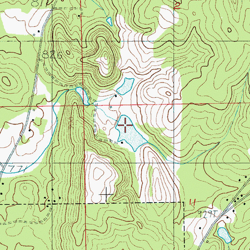 Topographic Map of Griffin Harris Lake Dam, AL
