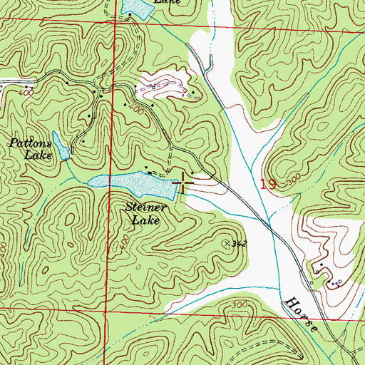 Topographic Map of Steiner Lake Dam, AL
