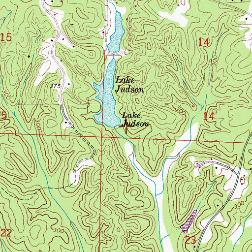 Topographic Map of Lake Judson Dam, AL