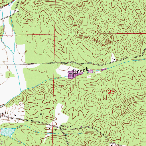 Topographic Map of Martins Lake, AL
