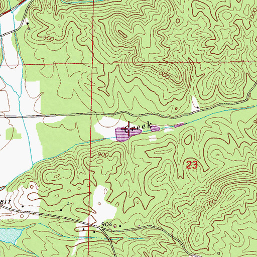 Topographic Map of Little Hillabee Watershed Dam Number 6, AL