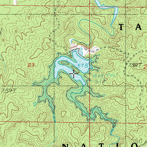 Topographic Map of Tallaseehatchee Creek Watershed N, AL