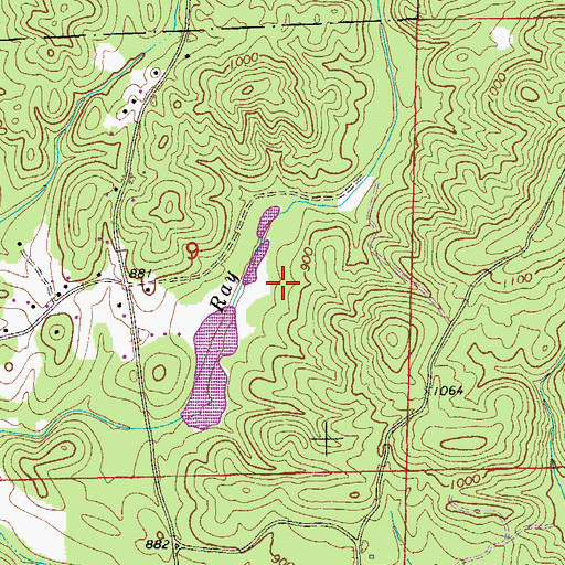 Topographic Map of Little Hillabee Watershed Dam Number 4, AL