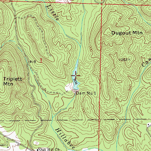 Topographic Map of Bolton Lake, AL