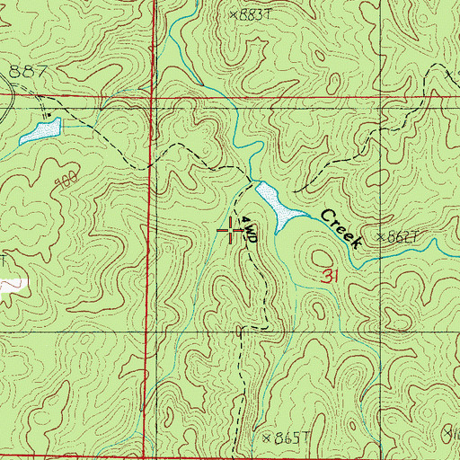 Topographic Map of Jogloma Dam, AL