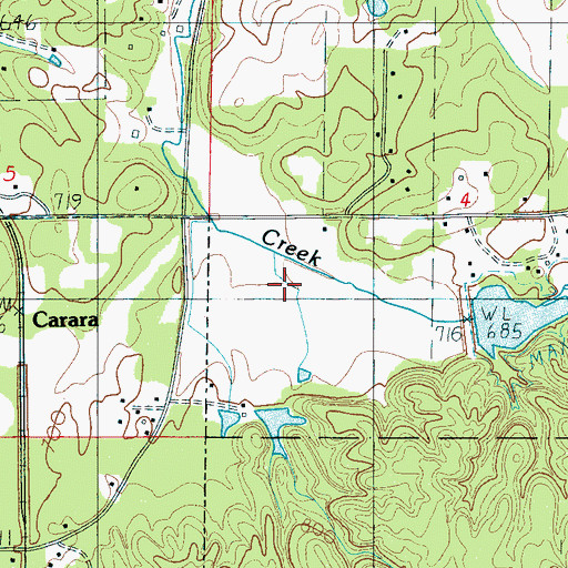 Topographic Map of Hanes Cheaha Lake, AL