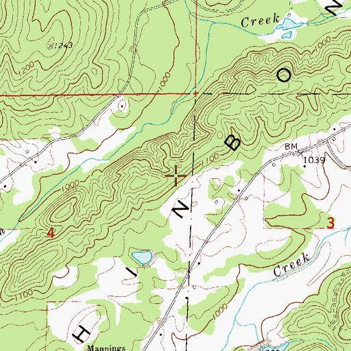 Topographic Map of Headricks Lake, AL