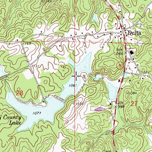 Topographic Map of Lake Virginia, AL