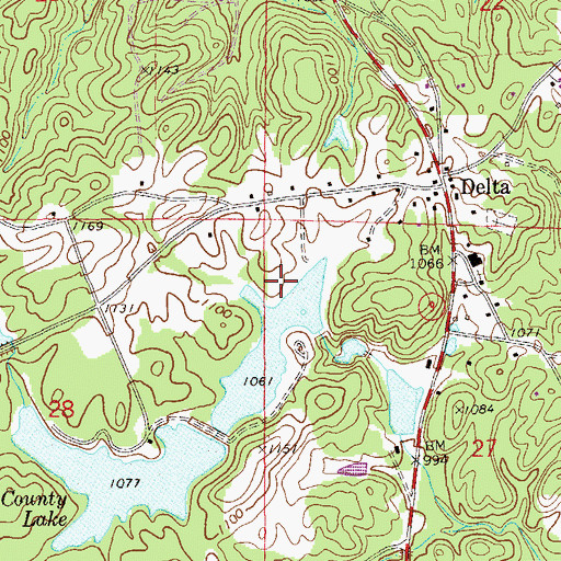 Topographic Map of Virginia Lake Dam, AL