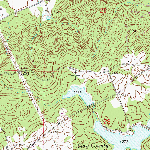 Topographic Map of Upper State Lake Dam, AL