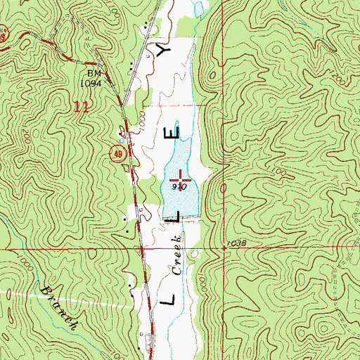 Topographic Map of Lake Henry, AL