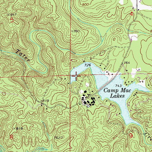 Topographic Map of Mac Lake Lower Lake Dam, AL