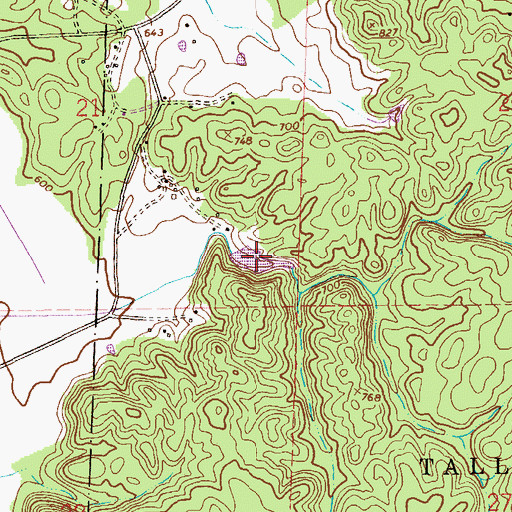 Topographic Map of Stewarts Lake, AL