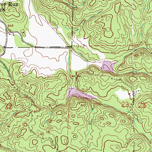 Topographic Map of Garret Lake Number 2, AL