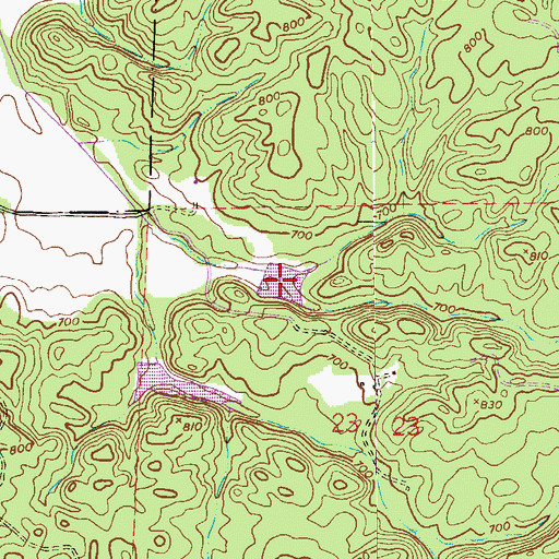 Topographic Map of Garrett Lake Number 1, AL