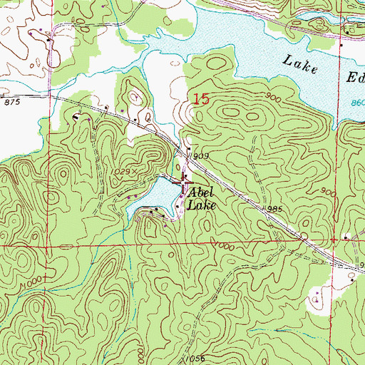 Topographic Map of Abel Dam, AL