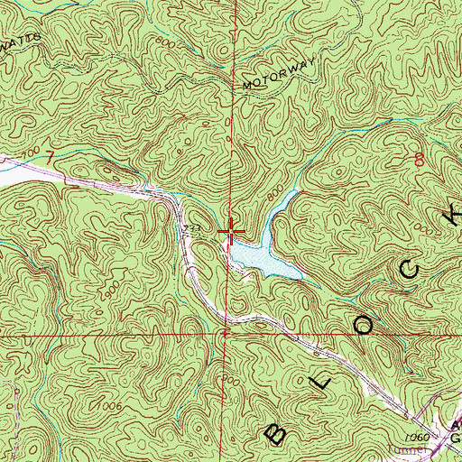 Topographic Map of Carters Lake, AL