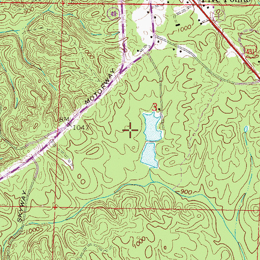 Topographic Map of White Number 1 Dam, AL