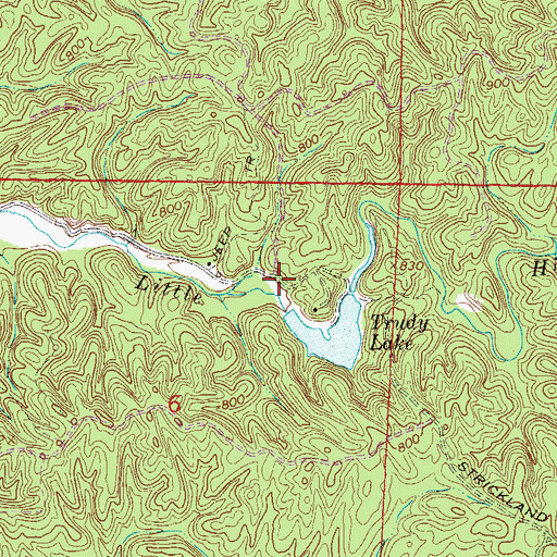 Topographic Map of Allen and Phillips Dam, AL