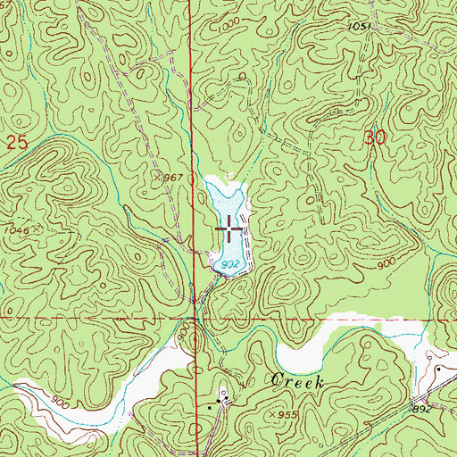 Topographic Map of Robinson Lake, AL