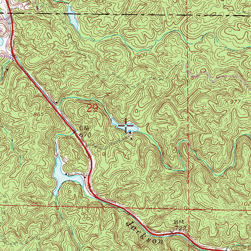 Topographic Map of Esterlings Lake, AL