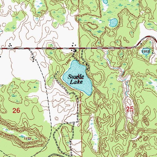 Topographic Map of Swede Lake, MI
