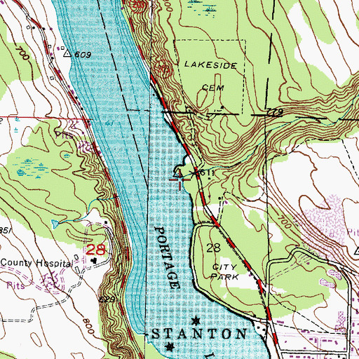 Topographic Map of Swedetown Creek, MI