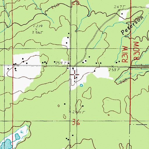 Topographic Map of Swedish Church, MI