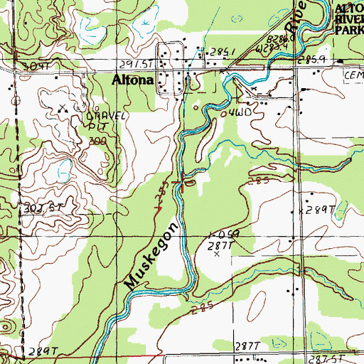 Topographic Map of Sylvester Creek, MI