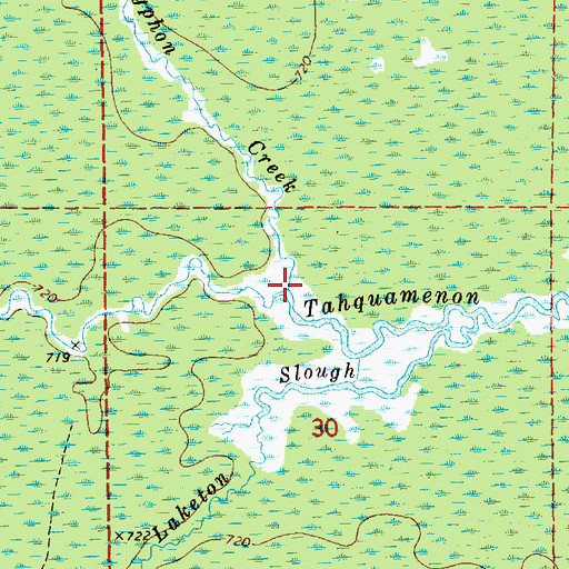 Topographic Map of Syphon Creek, MI