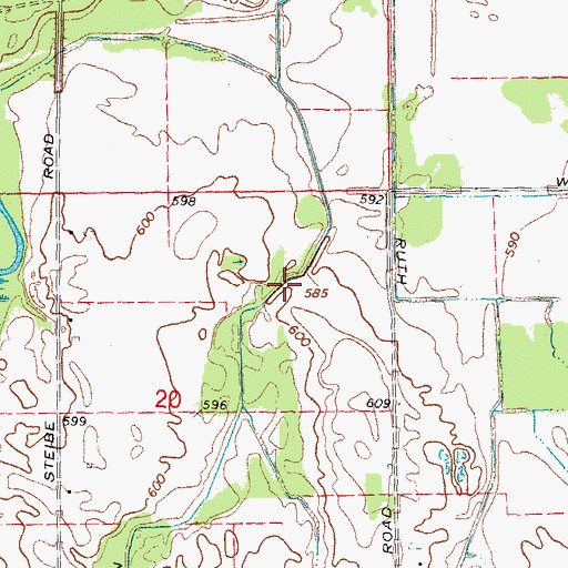 Topographic Map of Taft Drain, MI