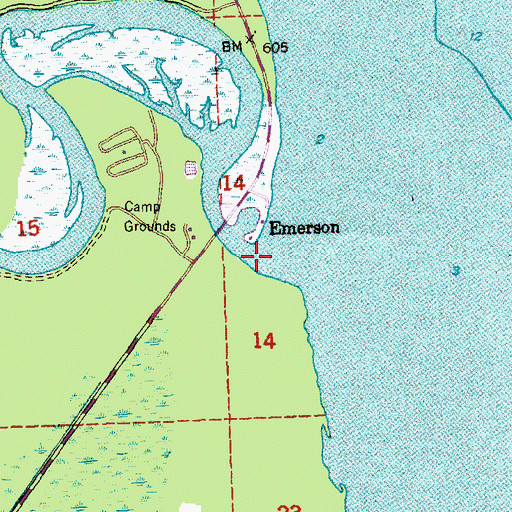 Topographic Map of Tahquamenon River, MI